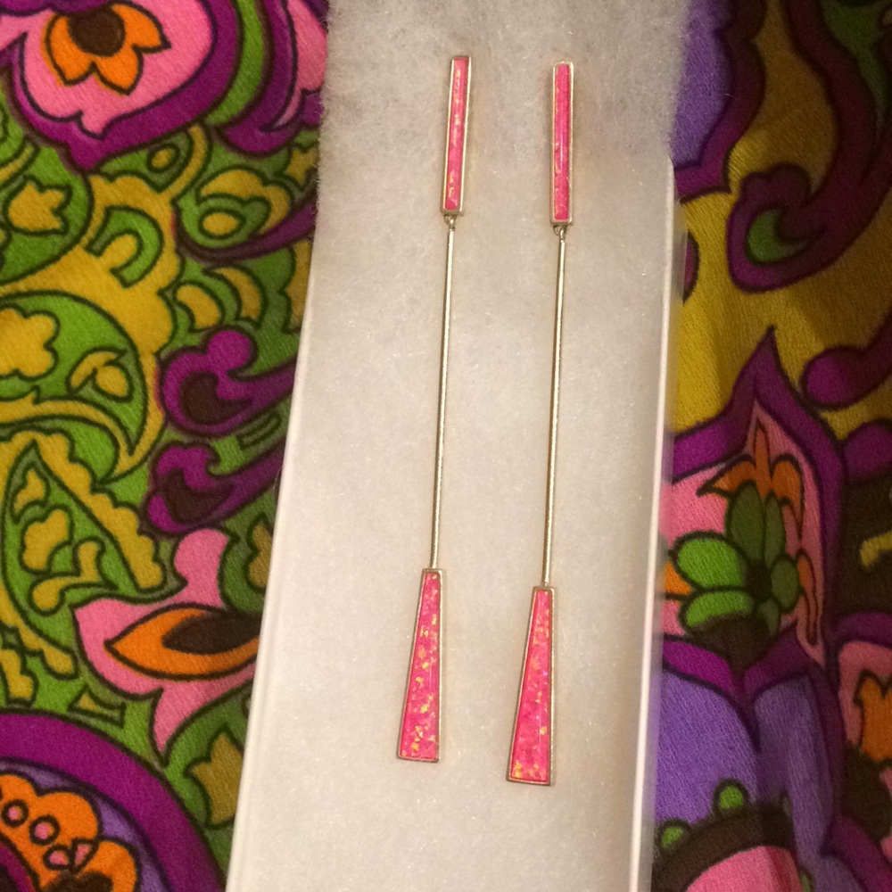 Kendra Scott Hot Pink Kyocera Opal earrings!!!